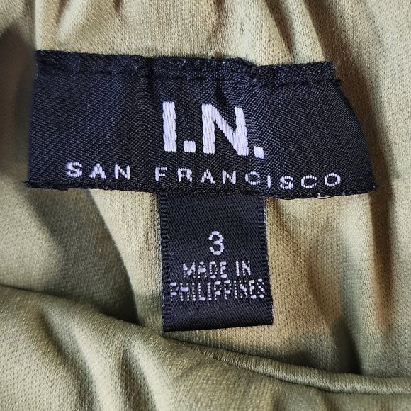 I.N. San Francisco Vibrant colorful abstract print halter dress size 3 dopamine - Picture 8 of 8